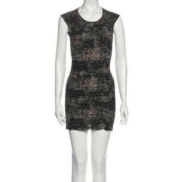 IRO Helena Sheath Dress Cap Sleeve Ruched Mini - Picture 1 of 5